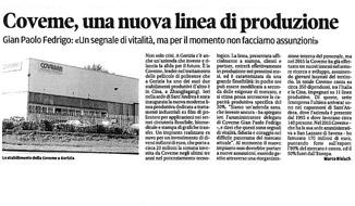 Il Piccolo - Coveme, a new production line